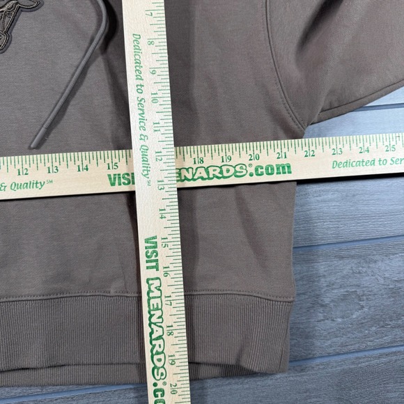 Pro Standard Chicago Bulls Brown Cropped Hoodie NBA Small Luxury Athletic - Picture 3 of 7